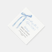 ブルーボウ何か青い前に私はブライダルシャワー スタンダードカクテルナプキン (角)