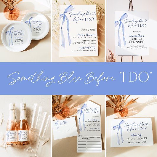 ブルーボウ何か青い前に私はブライダルシャワー ペーパープレート