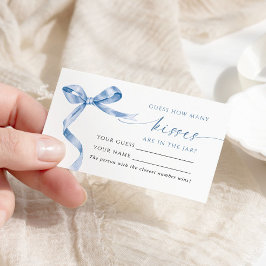 ブルーボウ何人のキスシャワーゲームカード プレイスカード