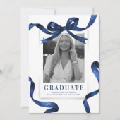 ブルーボウ写真卒業パーティー 招待状 (正面)