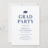 ブルーボウ写真卒業パーティー 招待状 (裏面)