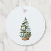 ブルーボウ冬の赤ちゃんシャワーありがとう フェイバータグ (裏面)