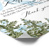 ブルーボウ冬の赤ちゃんシャワーおむつラッフル ポスター (角)