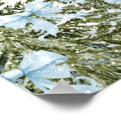 ブルーボウ冬の赤ちゃんシャワーへようこそ ポスター (角)