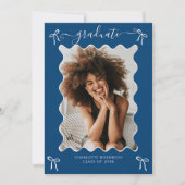 ブルーボウ卒業パーティー招待状 招待状 (正面)