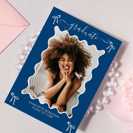 ブルーボウ卒業パーティー招待状 招待状