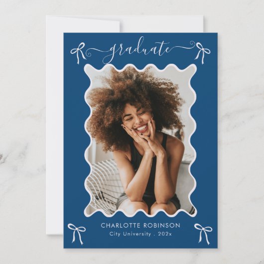 ブルーボウ卒業パーティー発表 招待状 (正面)