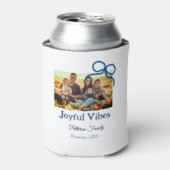 ブルーボウ喜ぶバイブ家族の名前を追加フォトキリスト 缶クーラー (缶正面)
