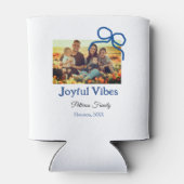 ブルーボウ喜ぶバイブ家族の名前を追加フォトキリスト 缶クーラー (裏面)