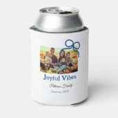 ブルーボウ喜ぶバイブ家族の名前を追加フォトキリスト 缶クーラー (缶裏面)