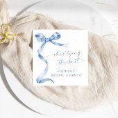 ブルーボウ彼女は結び目のブライダルシャワー スタンダードカクテルナプキン