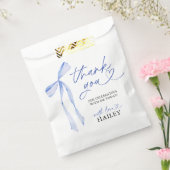 ブルーボウ彼女は結び目のブライダルシャワー フェイバーバッグ (封をした状態)