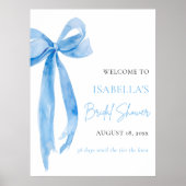 ブルーボウ彼女は結び目のブライダルシャワー ポスター (正面)