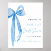 ブルーボウ彼女は結び目のブライダルシャワー ポスター (正面)