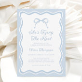 ブルーボウ彼女は結び目のブライダルシャワー 招待状