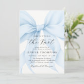 ブルーボウ彼女は結び目のブライダルシャワー 招待状 (スタンド正面)