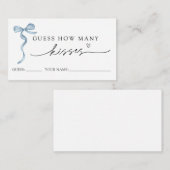 ブルーボウ推測いくつのキスゲームカード エンクロージャーカード (正面/裏面)