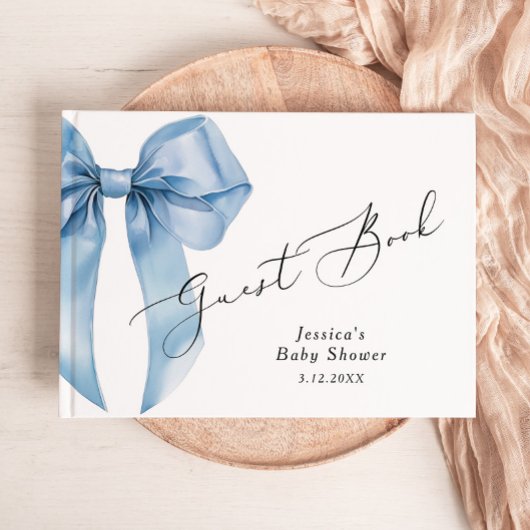ブルーボウ書道ベビーボウシャワー ゲストブック