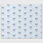 ブルーボウ書道赤モダンちゃんシャワー ラッピングペーパー (フラット)