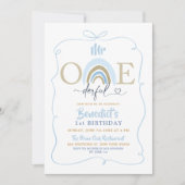 ブルーボウ氏オネダーフル・ボーイ誕生日 招待状 (正面)