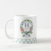 ブルーボウ沿岸クリスマスモノグラ航海のム コーヒーマグカップ (左)