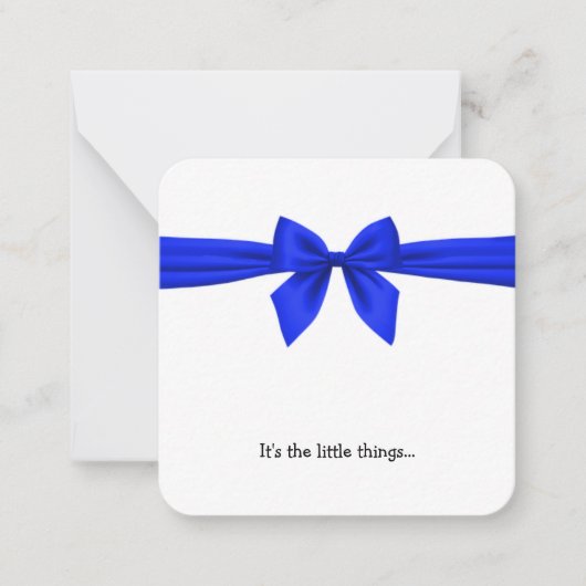 ブルーボウ王室のミニサンキューノートカード ノートカード (正面)