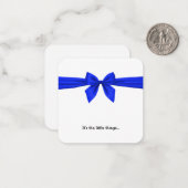 ブルーボウ王室のミニサンキューノートカード ノートカード (正面/裏面インサイチュ)