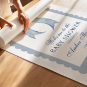 ブルーボウ男の赤ちゃんシャワーウェルカムサイン ポスター