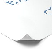 ブルーボウ男の赤ちゃんシャワーウェルカムサイン ポスター (角)