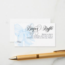 ブルーボウ男モダン子ベビーエレガントシャワーおむつ エンクロージャーカード
