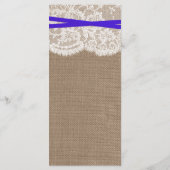 ブルーボウ素朴のコレクシ結婚ョンメニューカード メニュー (裏面)