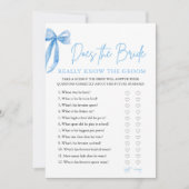 ブルーボウ花嫁は本当に新郎ゲームを知っている 招待状 (正面)