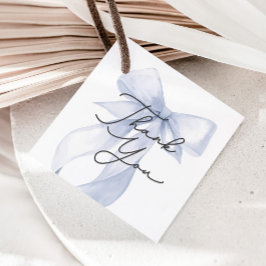 ブルーボウ赤ちゃんシャワーありがとうお願い フェイバータグ