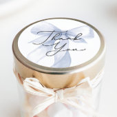 ブルーボウ赤ちゃんシャワーありがとうお願い ラウンドシール