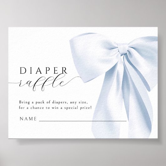 ブルーボウ赤ちゃんシャワー即時ダウンロード ポスター (正面)