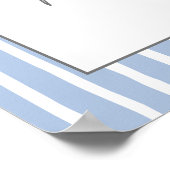 ブルーボウ赤ちゃんシャワー歓迎サイン ポスター (角)