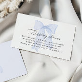 ブルーボウ赤ちゃんシャワー表示シャワー エンクロージャーカード