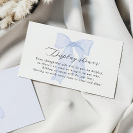 ブルーボウ赤ちゃんシャワー表示シャワー エンクロージャーカード