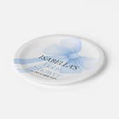 ブルーボウ赤ちゃんシャワー ペーパープレート (アングル)