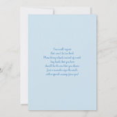 ブルーボウ赤ちゃんシャワー 招待状 (裏面)