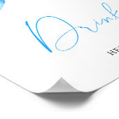 ブルーボウ赤ちゃんシャワー – Drinks Poster ポスター (角)