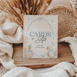 ブルーボウ間抜けグースコケットカード&ギフトサイン ポスター