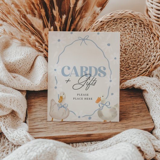 ブルーボウ間抜けグースコケットカード&ギフトサイン ポスター