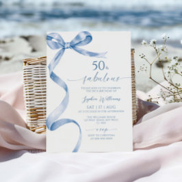 ブルーボウ50と素晴らしい誕生日招待状 招待状