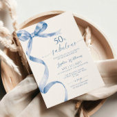 ブルーボウ50と素晴らしい誕生日招待状 招待状