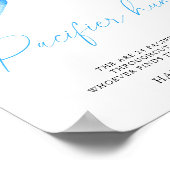 ブルーボウ – おしゃぶり狩りベビーシャワーゲーム ポスター (角)