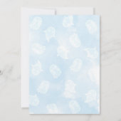 ブルーボウ リトルブー ベイビーシャワー 招待状 (裏面)