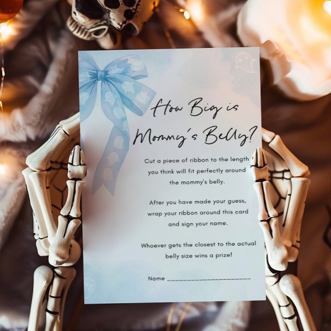 ブルーボウ リトルブー ママのお腹はどのくらい大きいの？ゲーム (Girl Coquette Halloween Baby Shower How Big Is Mommy's Belly Game)