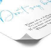 ブルーボウ – 言わないベビーポスター ポスター (角)