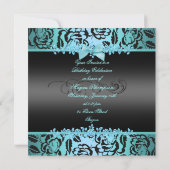 ブルーボエレガントウスイート16th誕生日招待状 招待状 (裏面)